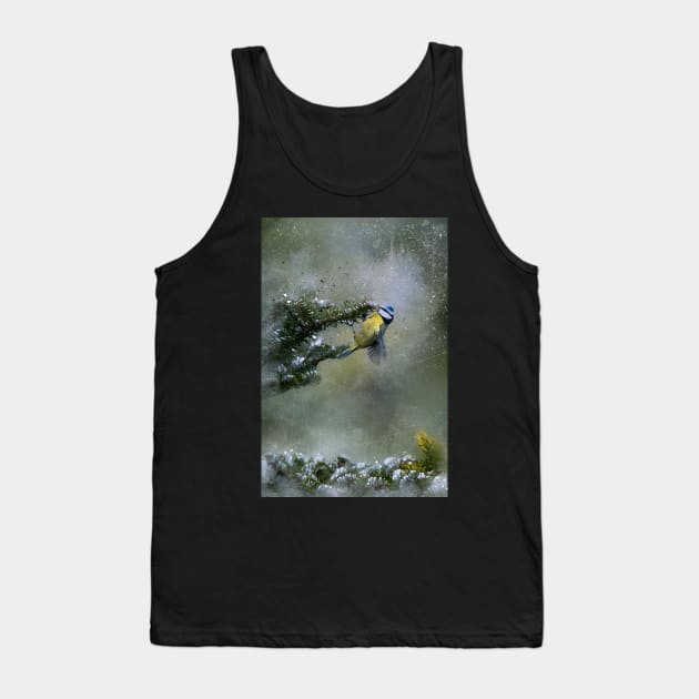 Blue Tit Tank Top by ElviraDraat